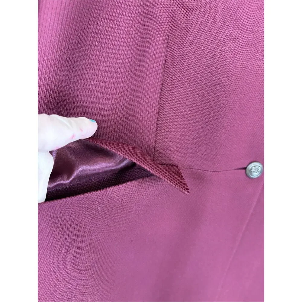 Vintage 90's Pendleton Burgundy Long Blazer #1259 Size 18W USA - Picture 2 of 6